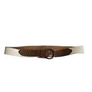 JLO white leather belt